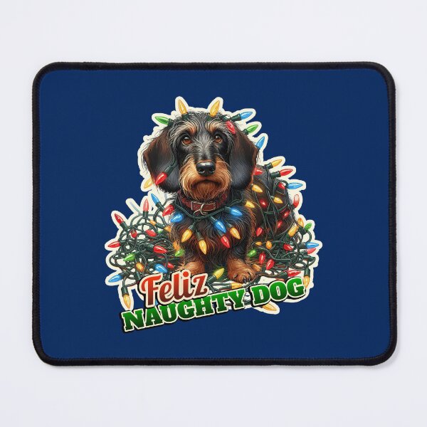 Item preview, Wire-haired Dachshund Xmas lights gift designed and sold by ThisDress.