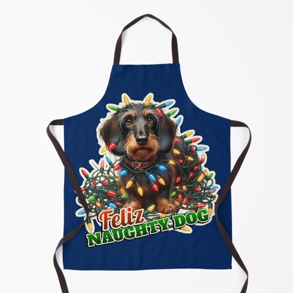 Item preview, Wire-haired Dachshund Xmas lights gift designed and sold by ThisDress.