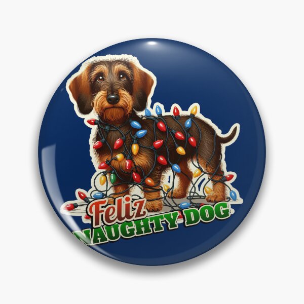 Item preview, Wire-haired Dachshund Xmas lights gift designed and sold by ThisDress.