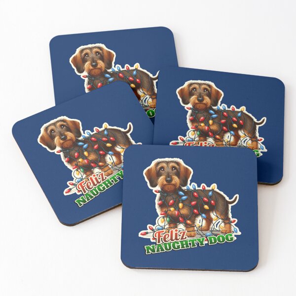 Item preview, Wire-haired Dachshund Xmas lights gift designed and sold by ThisDress.