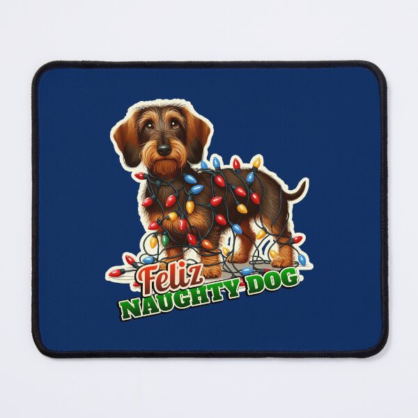 Item preview, Wire-haired Dachshund Xmas lights gift designed and sold by ThisDress.