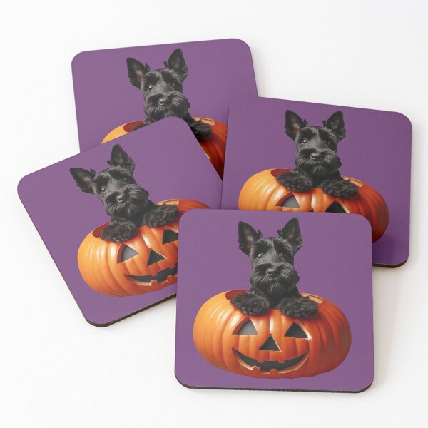 Item preview, Scottish terrier in a Halloween pumpkin designed and sold by HappyDogPark.
