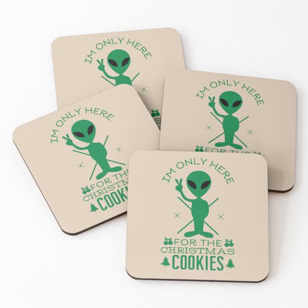 Item preview, I’m Only Here for the Christmas Cookies – Funny Holiday Baking Shirt | Alien  designed and sold by DesignDazzles.