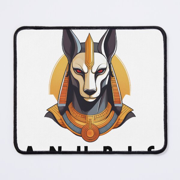 Item preview, vibrant colors Design depicts Anubis, the ancient Egyptian god and the underworld Guide. designed and sold by HEMRO.