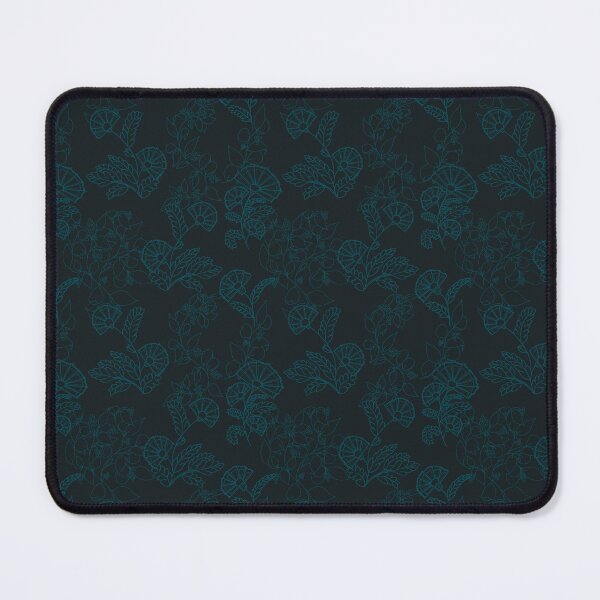 Item preview, Fan flowers and berries green version black background designed and sold by GENEST-V.