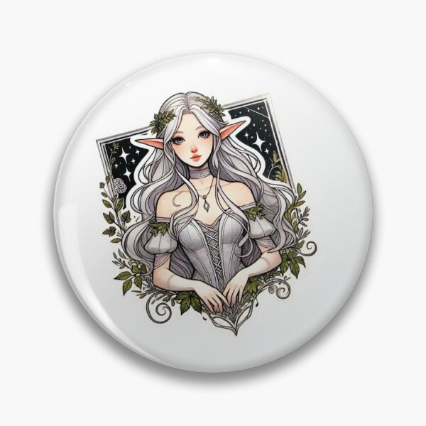 Item preview, Mystical Female Elf with Silver Hair designed and sold by Stylygifts.