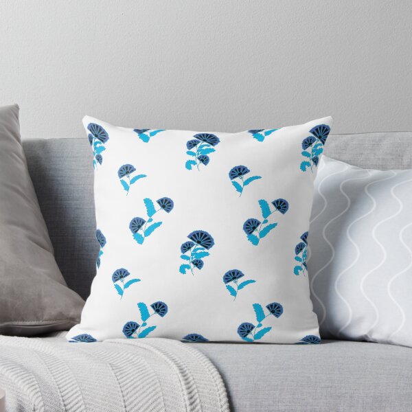 Item preview, Fan flower blue black version on white background designed and sold by GENEST-V.