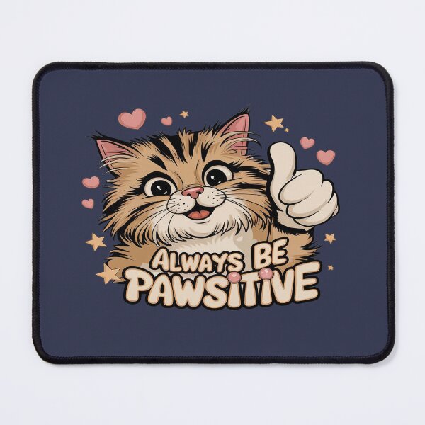 Item preview, Always Be Pawsitive - Cute Thumbs Up Cat Design designed and sold by InkredibleZ.