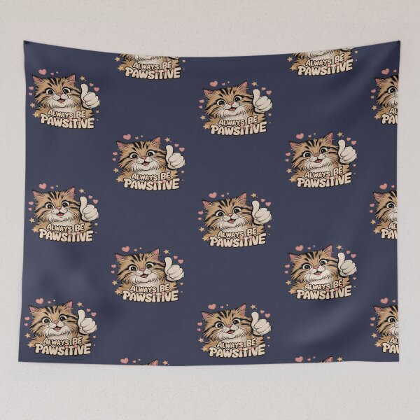 Item preview, Always Be Pawsitive - Cute Thumbs Up Cat Design designed and sold by InkredibleZ.