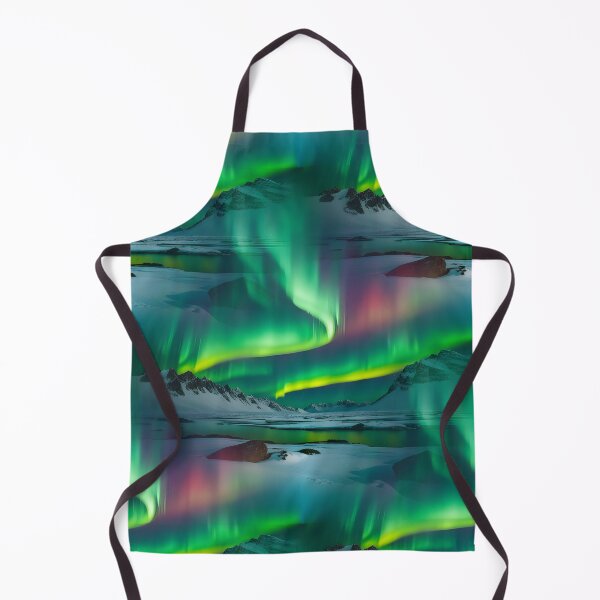 Item preview, Green Northern lights, polar lights photo landscape pattern designed and sold by patterncrow.