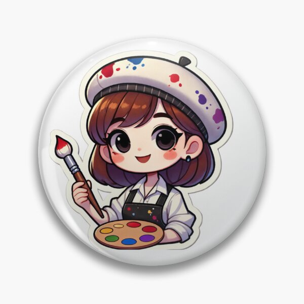 Item preview, Joyful Female Artist Sticker designed and sold by Stylygifts.