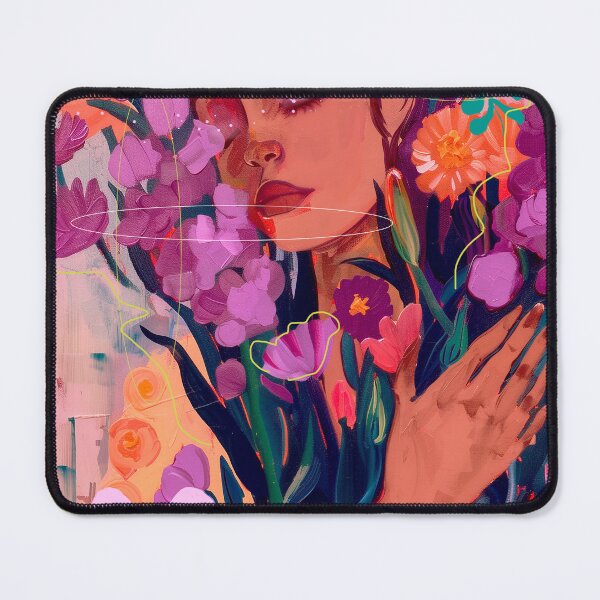 Item preview, Fleur Flower Woman Portrait Painting designed and sold by bowsbotanicals.