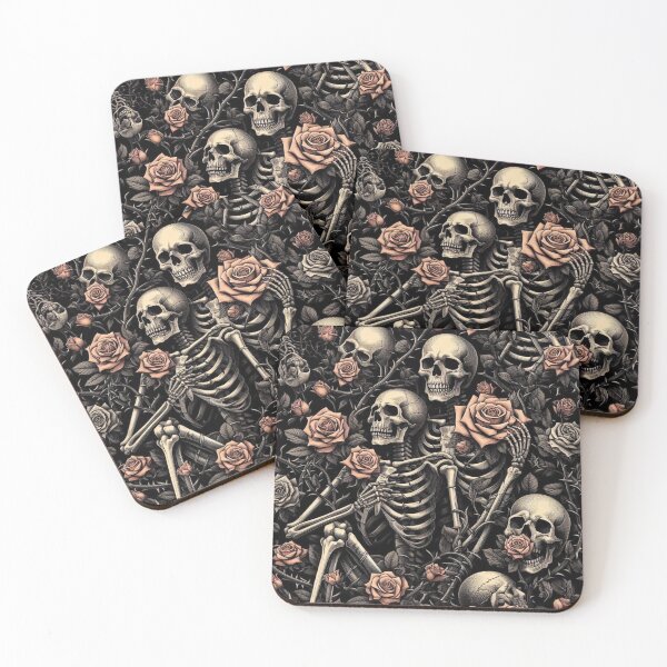 Item preview, Skeletons and Roses Art designed and sold by JavisSRDesign.