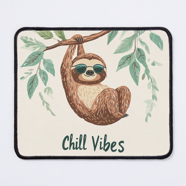 Aperçu de l'œuvre Chill Out Sloth : ambiance décontractée créée et vendue par InkyFigment.