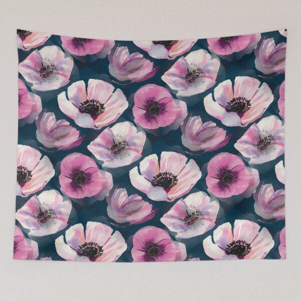 Item preview, Anemone flower pattern, handpainted designed and sold by patterncrow.
