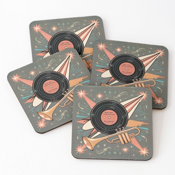 Item preview, Sticker T-Shirt Design Trending: Trumpet & LP Vinyl  designed and sold by ForeverPrintsOK.