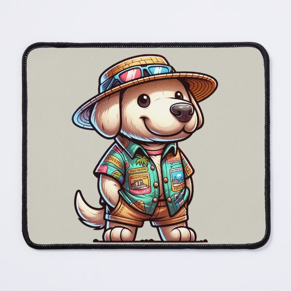 Item preview, Dog Wearing Tacky Tourist Shirt designed and sold by BassHeadMomma.