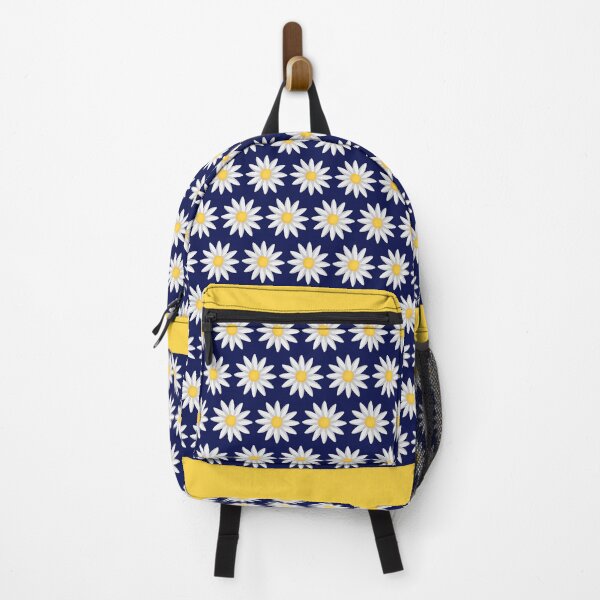 Item preview, Daisy Pattern on Dark Blue Background – Floral Design for Home Décor and Apparel designed and sold by lenalougraphs.