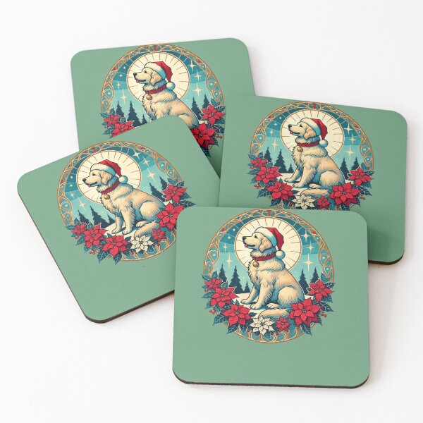 Item preview, Christmas Golden Retriever designed and sold by FrictionMaxxing.