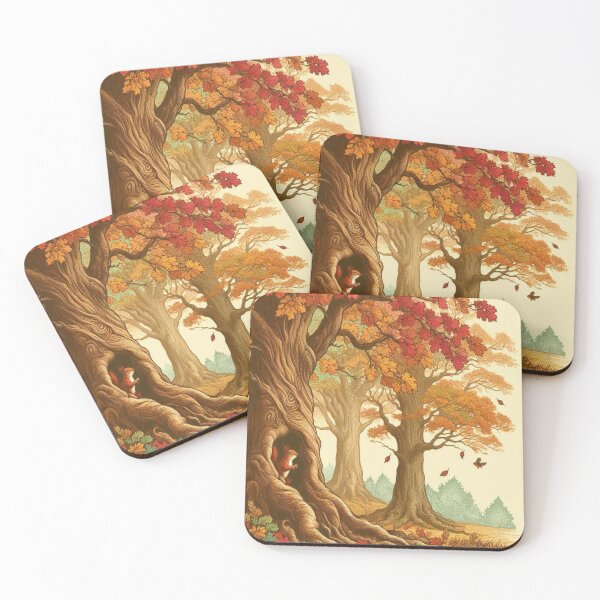 Item preview, Vintage Fall Trees Forest  designed and sold by harwoodkp.
