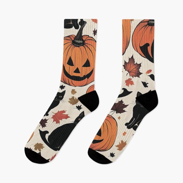 Aperçu de l'œuvre Citrouilles et chats noirs. créée et vendue par MagelliShop.