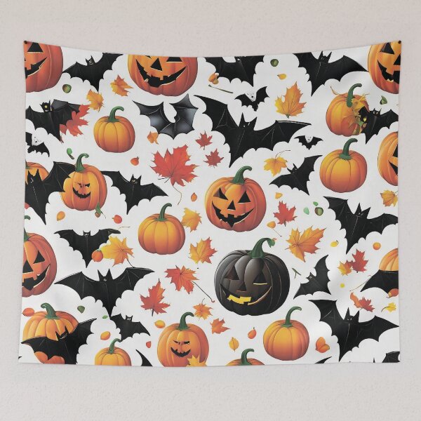 Item preview,  Pumpkins and bats. designed and sold by MagelliShop.