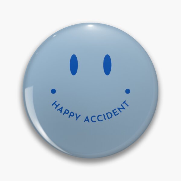 Item preview, Baby blue color Happy Accident Funny Mishap Phrase designed and sold by EMMonovi.