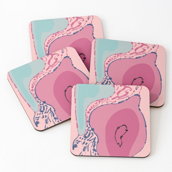 Artikelvorschau, Doodle abstrakt rot und blau unter dem Meer entworfen und verkauft von Doodlehomeshop.
