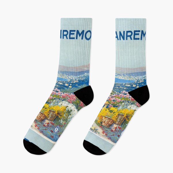 Item preview, Sanremo, Italy, tropical coastal scene with palm tree designed and sold by killies.