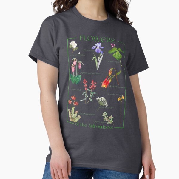 Item preview, Flowers of the Adirondacks - vintage watercolor poster style designed and sold by YonderAndBeyond.