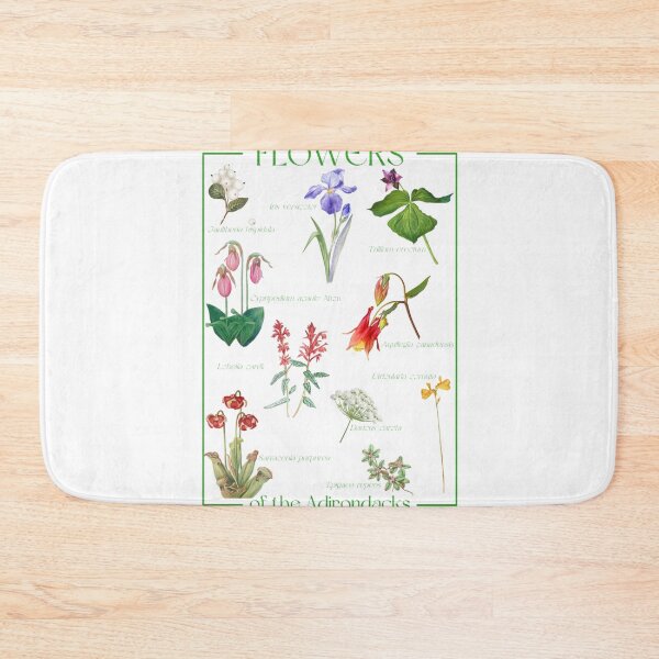 Item preview, Flowers of the Adirondacks - vintage watercolor poster style designed and sold by YonderAndBeyond.