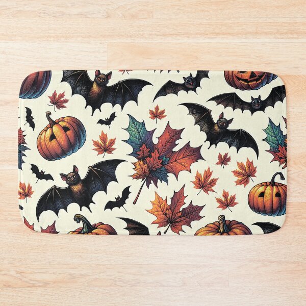 Item preview, Pumpkins, autumn leaves and bats. designed and sold by MagelliShop.
