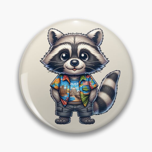 Item preview, Raccoon Wearing Tacky Tourist Shirt designed and sold by BassHeadMomma.