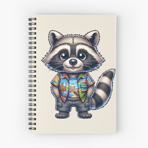 Item preview, Raccoon Wearing Tacky Tourist Shirt designed and sold by BassHeadMomma.
