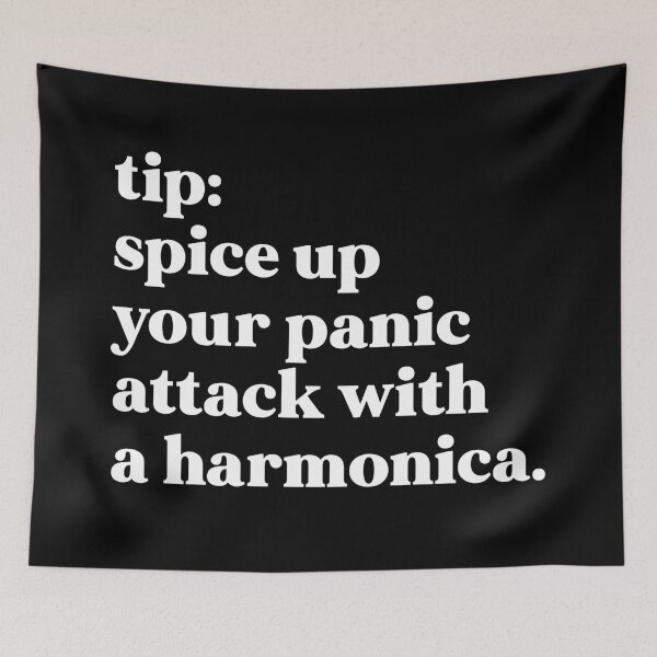 Item preview, Tip spice up your panic attack with a harmonica designed and sold by weirdly weird.