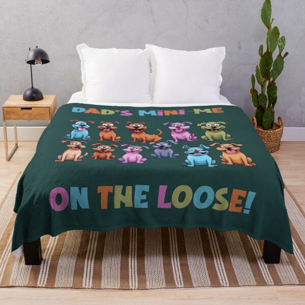 Item preview, Colorful Cartoon Dogs with Playful Text designed and sold by ART-HOME-PAWS.