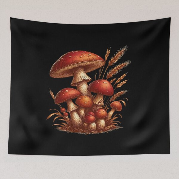 Item preview, COUTRYSIDE AUTUMN RETRO MUSHROOMS designed and sold by justyna-s28.