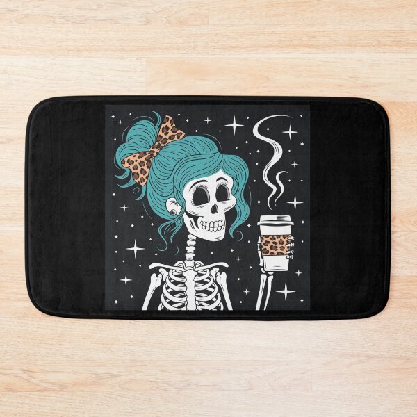 Item preview, Skeleton Women Drinks Coffee  designed and sold by trendspatterns.