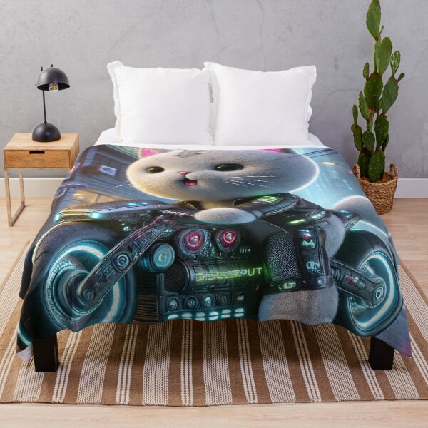 Item preview, Cyberpunk kitty on a motorcycle designed and sold by Osintown.