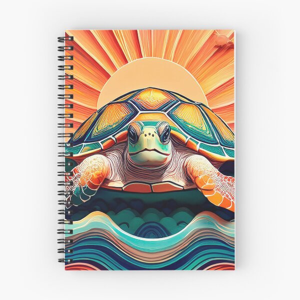 Item preview, Sea Turtle Sunset and Waves Retro Vintage Turtle Artwork designed and sold by Mandeville Photography.