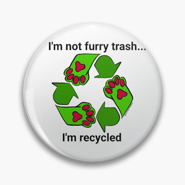 Item preview, recycled furry trash designed and sold by OliveSpaceGoat.