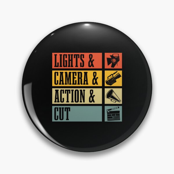 Item preview, Film Director Lights & Camera & Retro Film Movie designed and sold by tshirtconcepts.