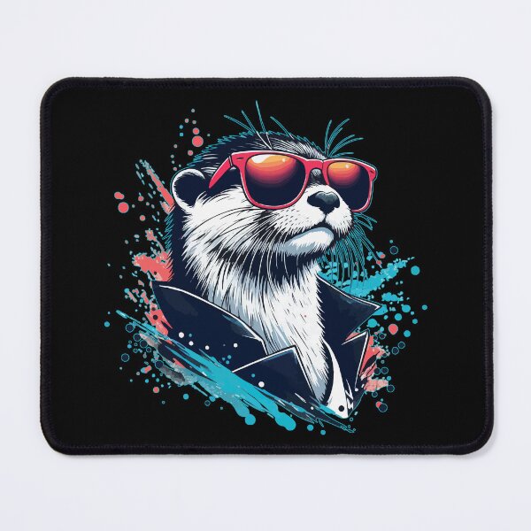 Item preview, Otter in Sunglasses Splash Art  designed and sold by TomFrontierArt.
