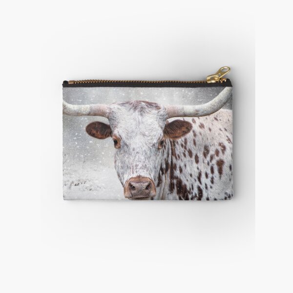 Item preview, Brown and White Longhorn in the Snow designed and sold by Elisabeth Lucas.