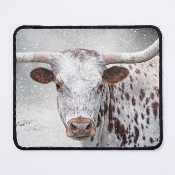 Item preview, Brown and White Longhorn in the Snow designed and sold by Elisabeth Lucas.