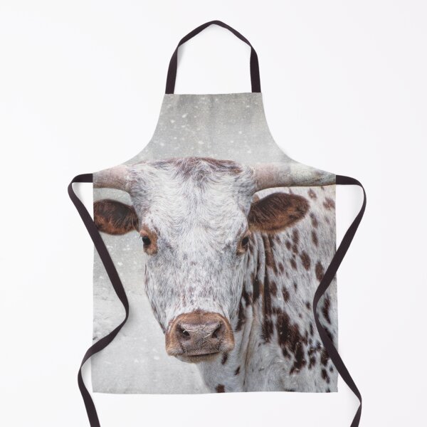 Item preview, Brown and White Longhorn in the Snow designed and sold by Elisabeth Lucas.