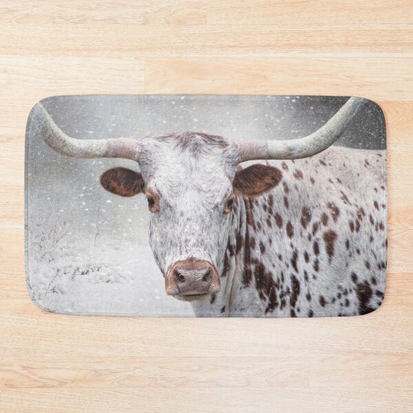 Item preview, Brown and White Longhorn in the Snow designed and sold by Elisabeth Lucas.