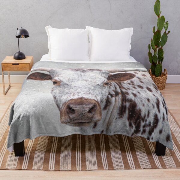 Item preview, Brown and White Longhorn in the Snow designed and sold by Elisabeth Lucas.