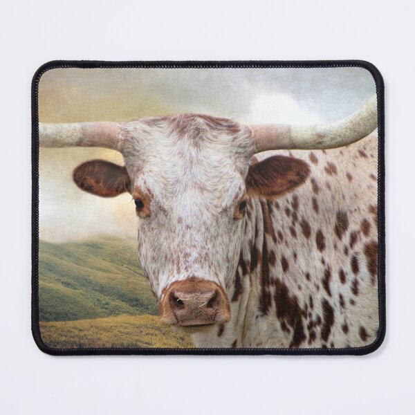 Item preview, Brown and White Longhorn Cow Two designed and sold by Elisabeth Lucas.