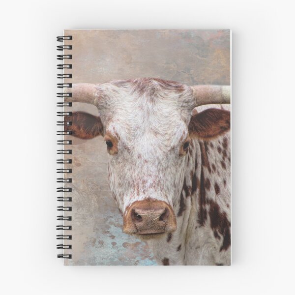Item preview, Brown and White Longhorn Cow One designed and sold by Elisabeth Lucas.